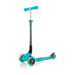 Globber PRIMO Foldable Lights Scooter | Teal