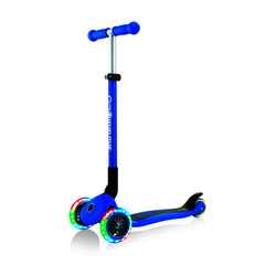 Globber PRIMO Foldable Lights Scooter | Navy Blue