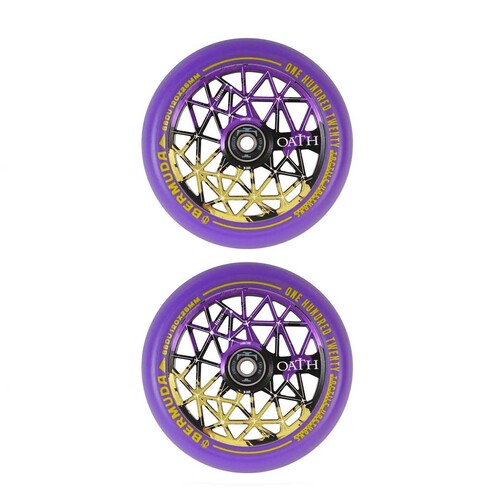 Oath Bermuda 110mm Scooter Wheels | Black/Purple/Yellow