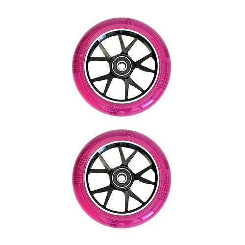 Grit X Spoke 110mm Wheels | Black/Trans Pink