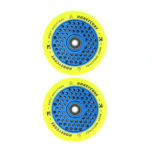 Root Industries Honeycore Wheels 110mm | Blue/Yellow