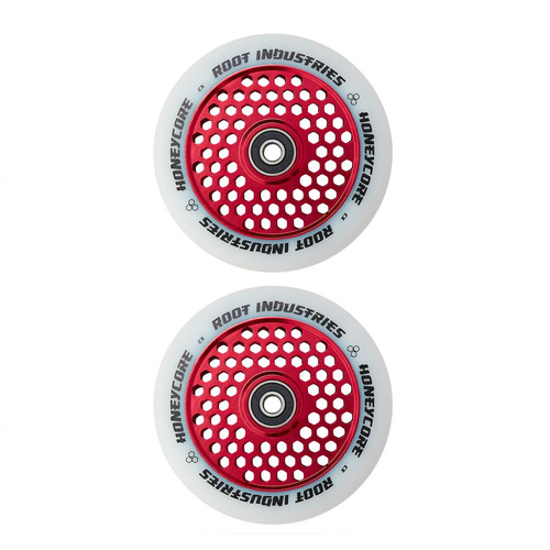 Root Industries Honeycore Wheels 110mm | White/Red