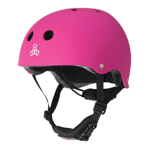 Triple 8 Lil 8 Certified Youth Helmet | Neon Pink Rubber